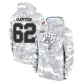 Pouc TB.Buccaneers #62 Graham Barton Player Arctic Camo Limited Salute to Service Pullover Hoodies Game Stitched Jerseys
