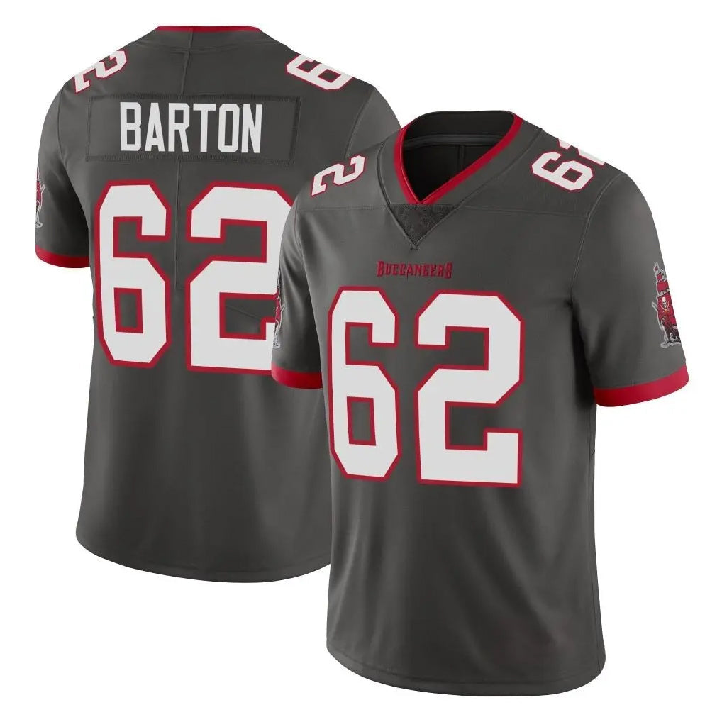 Pouc TB.Buccaneers #62 Graham Barton Player Pewter Limited Alternate Vapor Home Game Stitched Jerseys