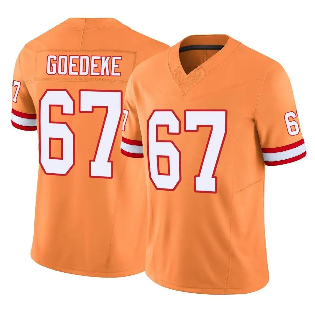 Pouc TB.Buccaneers #67 Luke Goedeke Player Orange Limited Vapor F.U.S.E. Home Game Stitched Jerseys