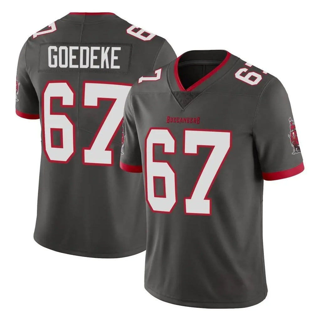 Pouc TB.Buccaneers #67 Luke Goedeke Player Pewter Limited Alternate Vapor Home Game Stitched Jerseys