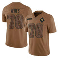 Pouc TB.Buccaneers #78 Tristan Wirfs Player Brown Limited Salute To Service Home Game Stitched Jerseys