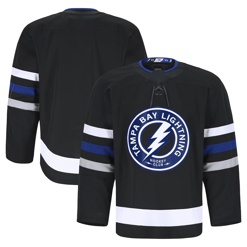 Pouc TB.Lightning Black Alternate Authentic Pro Jerseys