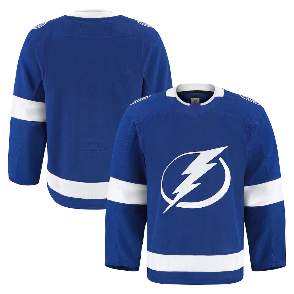 Pouc TB.Lightning Blue Home Authentic Pro Jerseys