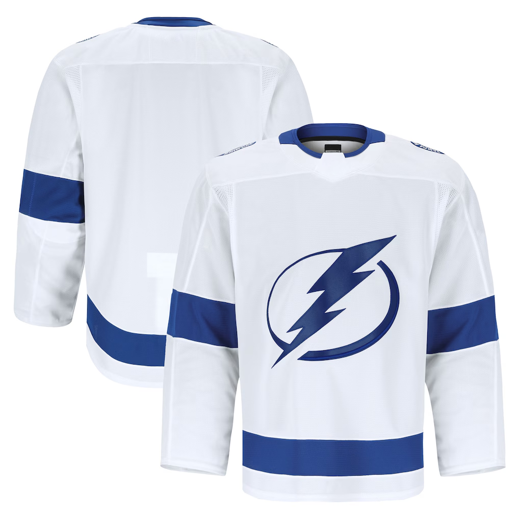 Pouc TB.Lightning White Away Authentic Pro Jerseys