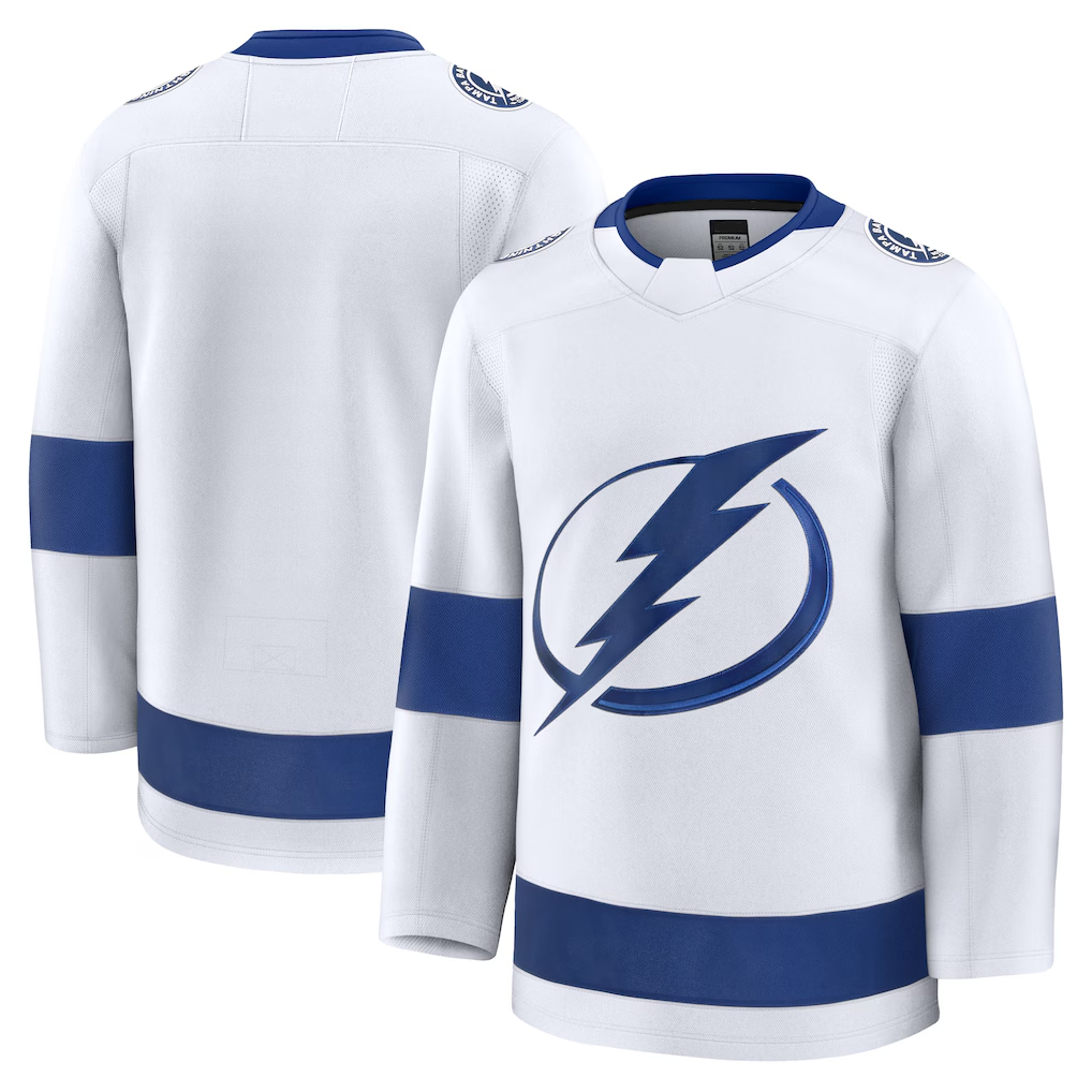 Pouc TB.Lightning White Away Premium Jerseys