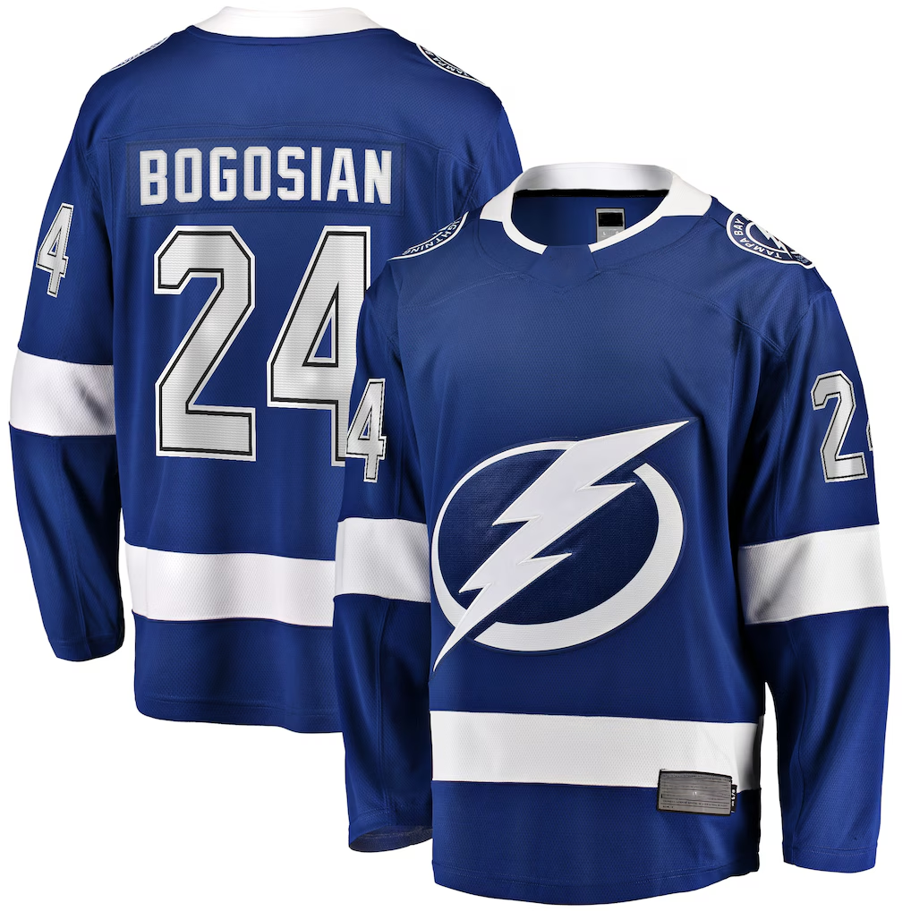Pouc TB.Lightning #24 Zach Bogosian Blue Home Breakaway Player Jerseys