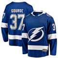 Pouc TB.Lightning #37 Yanni Gourde Blue Home Breakaway Jerseys