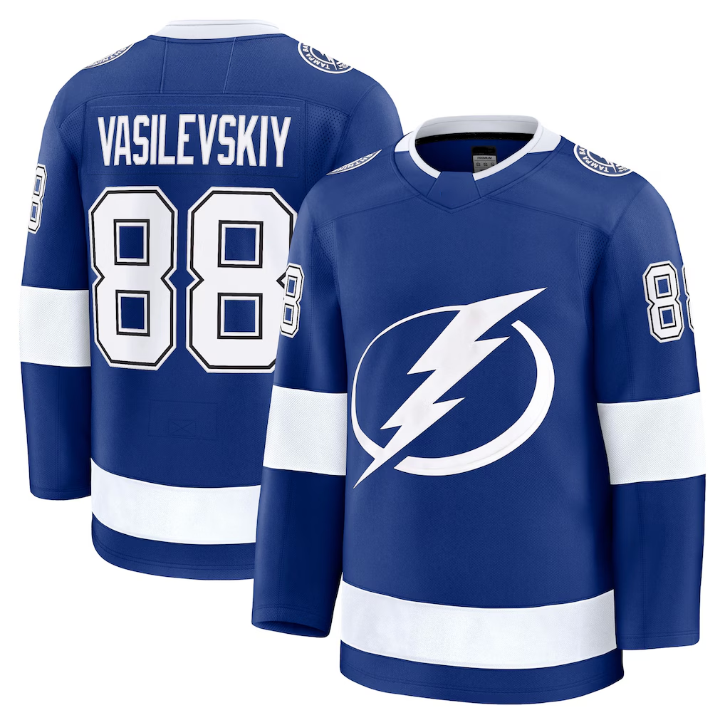 Pouc TB.Lightning #88 Andrei Vasilevskiy Blue Home Breakaway Player Jerseys