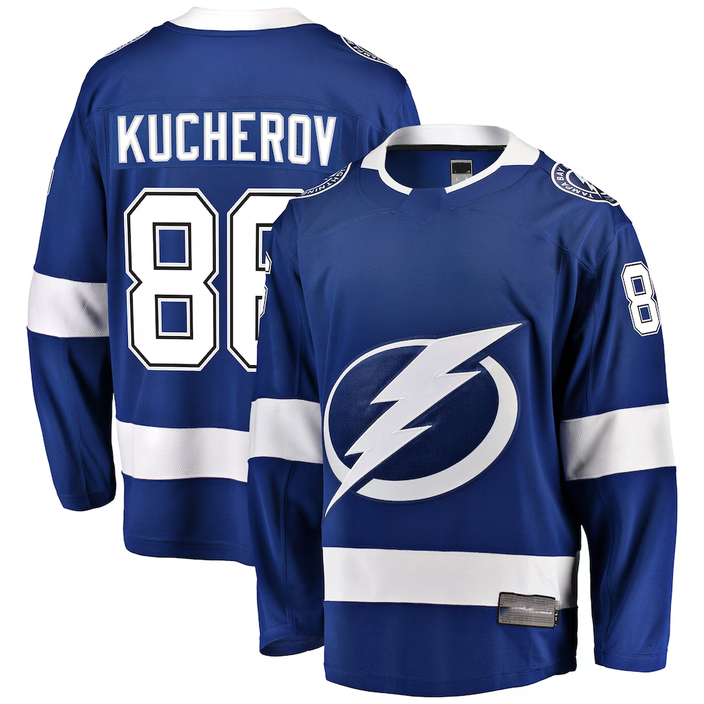 Pouc TB.Lightning #88 Nikita Kucherov Blue Home Breakaway Player Jerseys