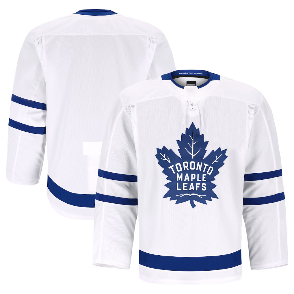 Pouc T.Maple Leafs White Away Authentic Pro Jerseys