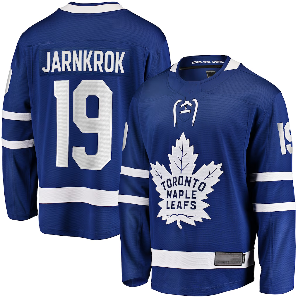 Pouc T.Maple Leafs #19 Calle Jarnkrok Blue Home Breakaway Player Jerseys