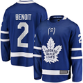 Pouc T.Maple Leafs #2 Simon Benoit Blue Home Premier Breakaway Player Jerseys