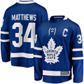Pouc T.Maple Leafs #34 Auston Matthews Blue Captain Patch Home Breakaway Player Jerseys