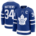 Pouc T.Maple Leafs #34 Auston Matthews Blue Captain Patch Home Premium Jerseys