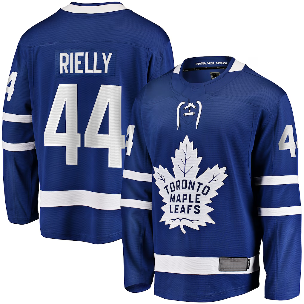 Pouc T.Maple Leafs #44 Morgan Rielly Blue Home Breakaway Player Jerseys