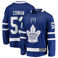 Pouc T.Maple Leafs #53 Easton Cowan Blue Home Breakaway Jerseys