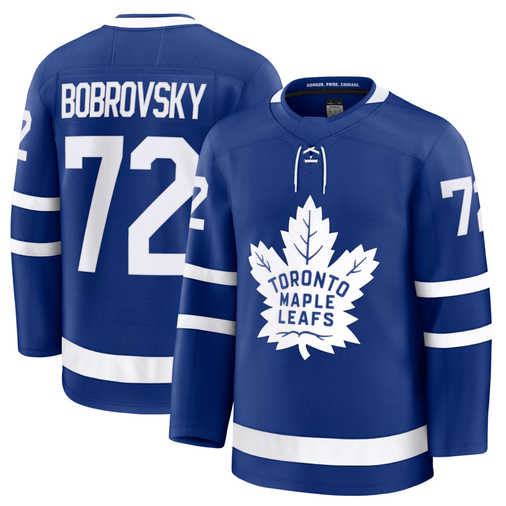 Pouc T.Maple Leafs #72 Sergei Bobrovsky Blue Home Premium Jerseys