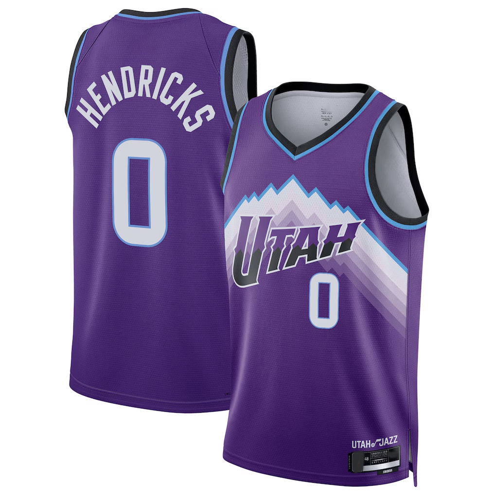 Pouc U.Jazz #0 Taylor Hendricks Purple Swingman Jerseys - Icon Edition