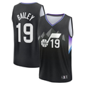 Pouc U.Jazz #19 Ace Bailey Fanatics Black 2025 Draft First Round Pick Fast Break Replica Jerseys - Statement Edition