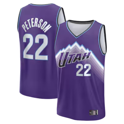 Pouc U.Jazz #22 Darryn Peterson Fanatics Purple 2026 Draft First Round Pick Fast Break Jerseys - Icon Edition