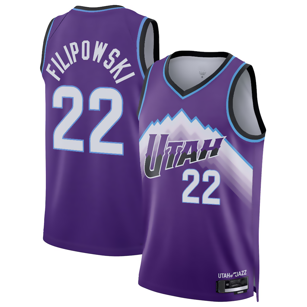 Pouc U.Jazz # 22 Kyle Filipowski Purple Swingman Jerseys - Icon Edition