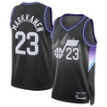 Pouc U.Jazz #23 Lauri Markkanen Black 2024-2025 Swingman Jerseys - Statement Edition