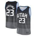 Pouc U.Jazz #23 Lauri Markkanen Fanatics Black 2025-2026 City Edition Fast Break Jerseys