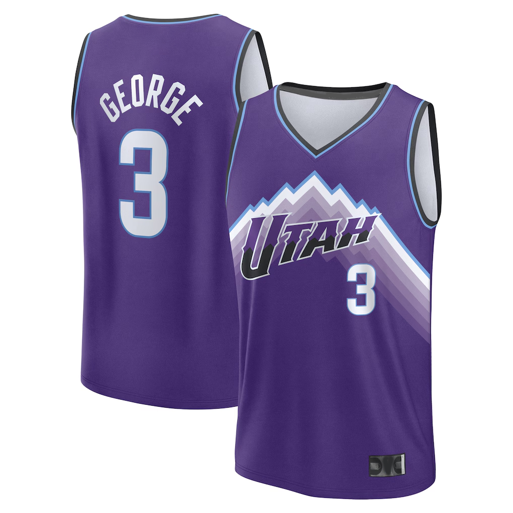 Pouc U.Jazz #3 Keyonte George Fanatics Purple Fast Break Jerseys - Icon Edition