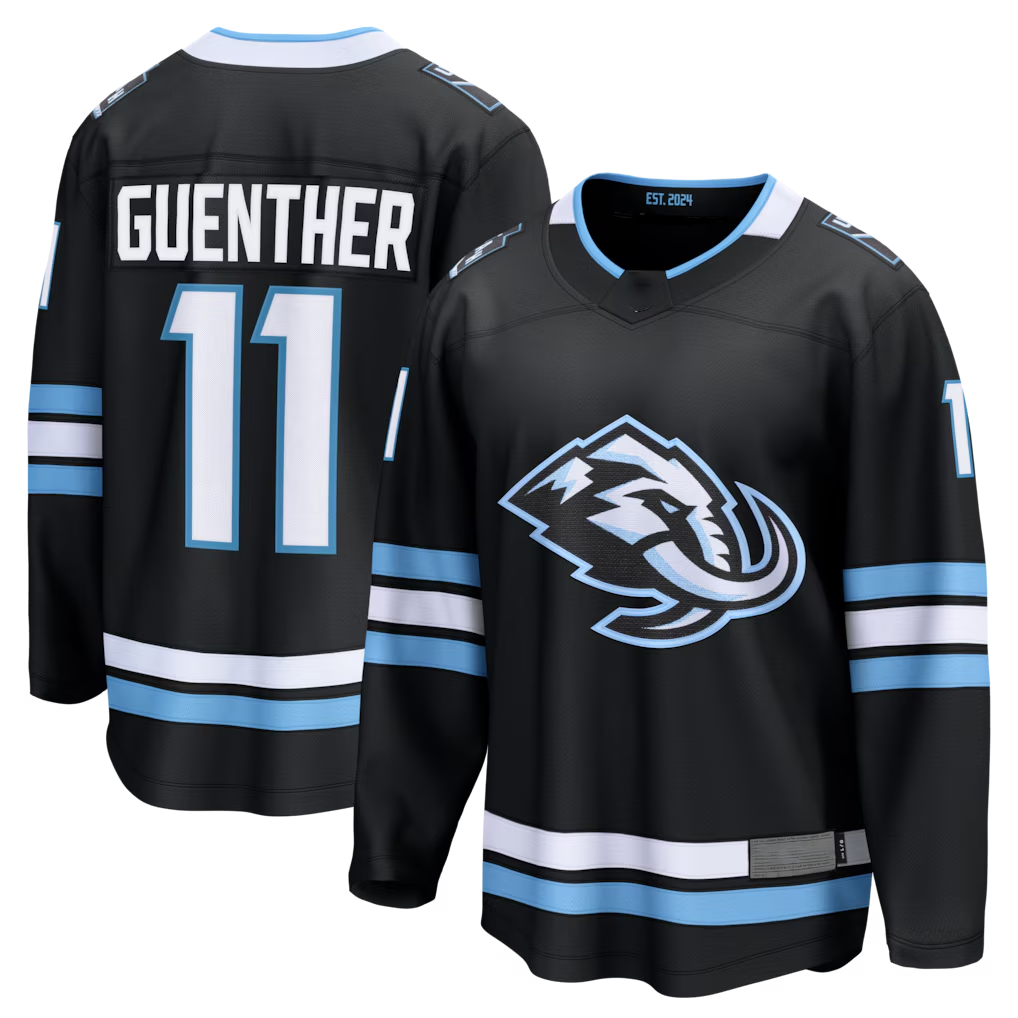 Pouc U.Mammoth #11 Dylan Guenther Black Home Breakaway Player Jerseys