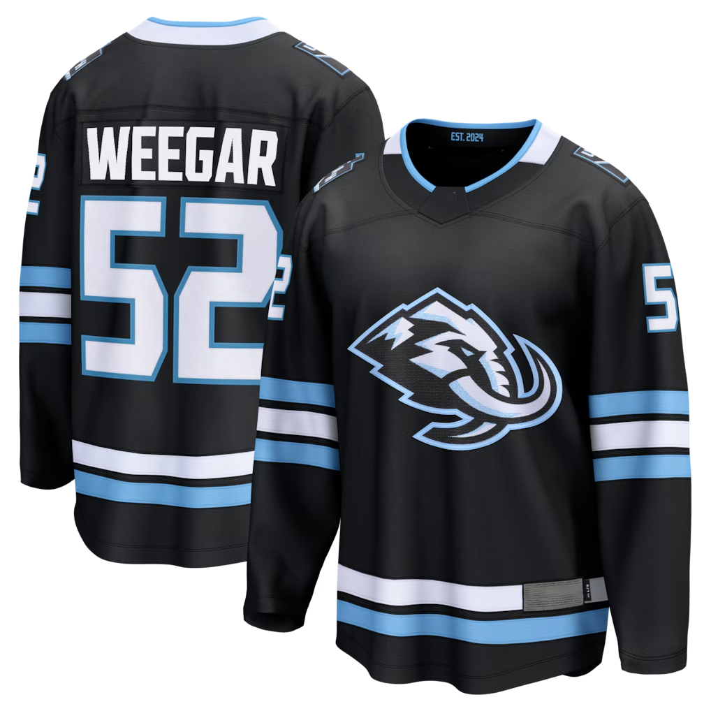 Pouc U.Mammoth #52 MacKenzie Weegar Black Home Breakaway Jerseys