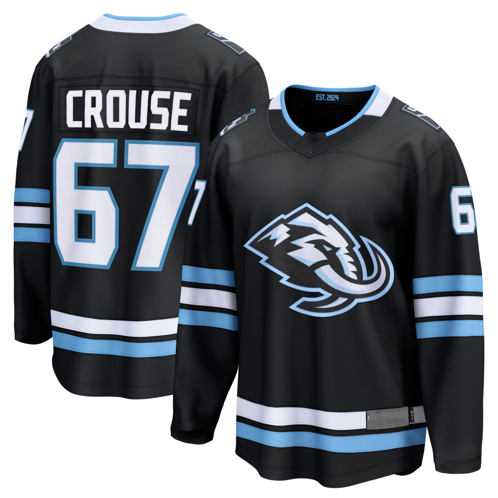 Pouc U.Mammoth #67 Lawson Crouse Black Home Breakaway Player Jerseys