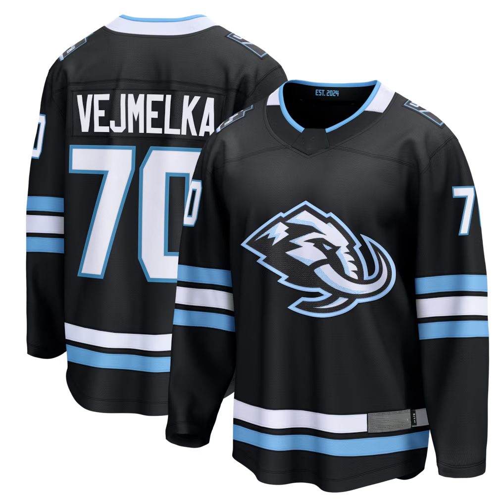 Pouc U.Mammoth #70 Karel Vejmelka Black Home Breakaway Jerseys