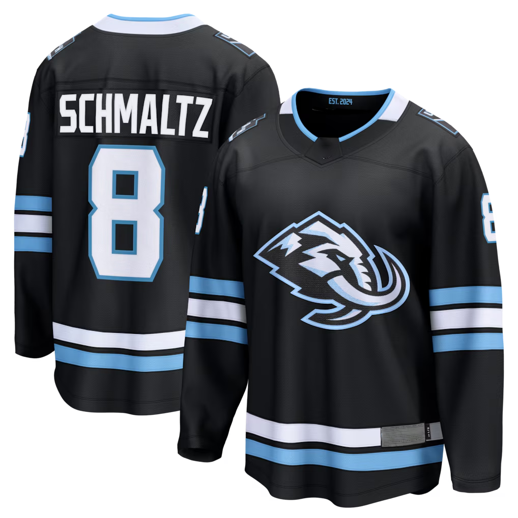 Pouc U.Mammoth #8 Nick Schmaltz Black Home Breakaway Player Jerseys