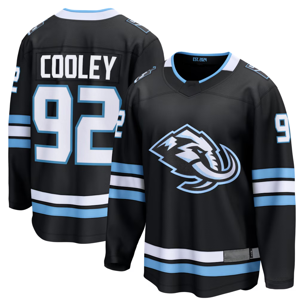 Pouc U.Mammoth #92 Logan Cooley Black Home Breakaway Jerseys