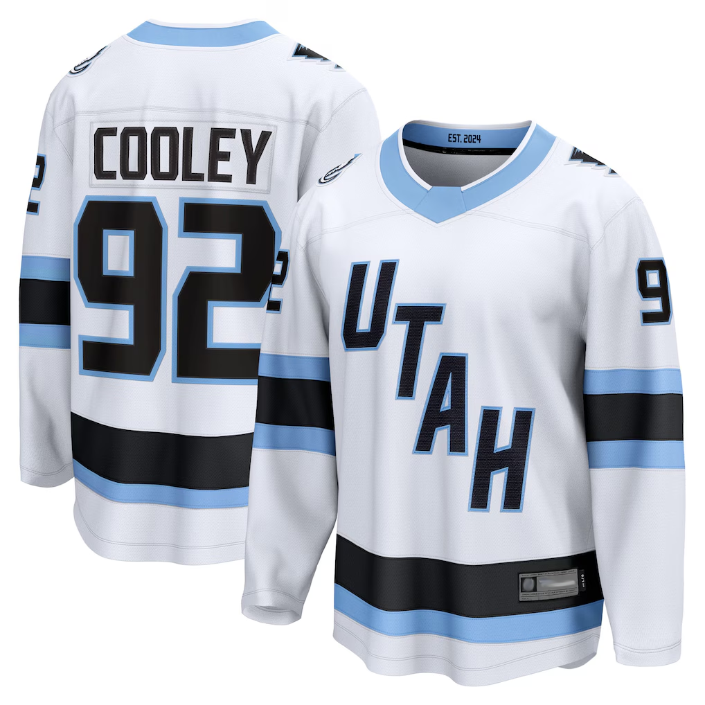 Pouc U.Mammoth #92 Logan Cooley White Away Breakaway Player Jerseys