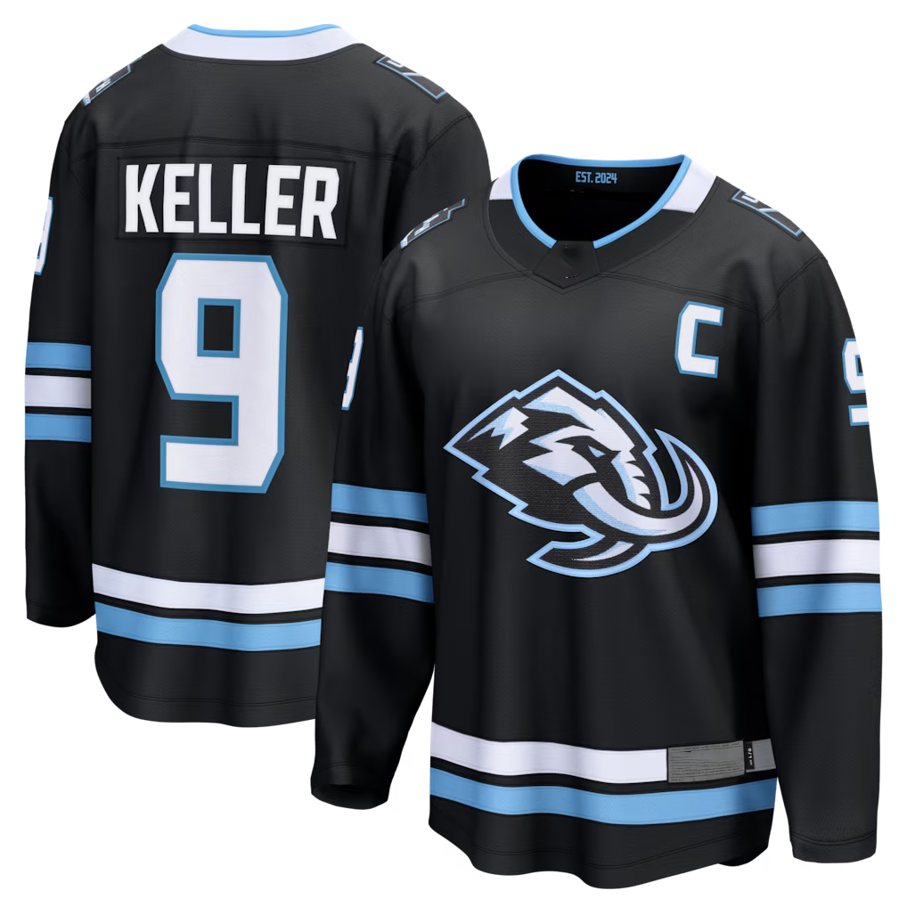 Pouc U.Mammoth #9 Clayton Keller Black Home Breakaway Jerseys