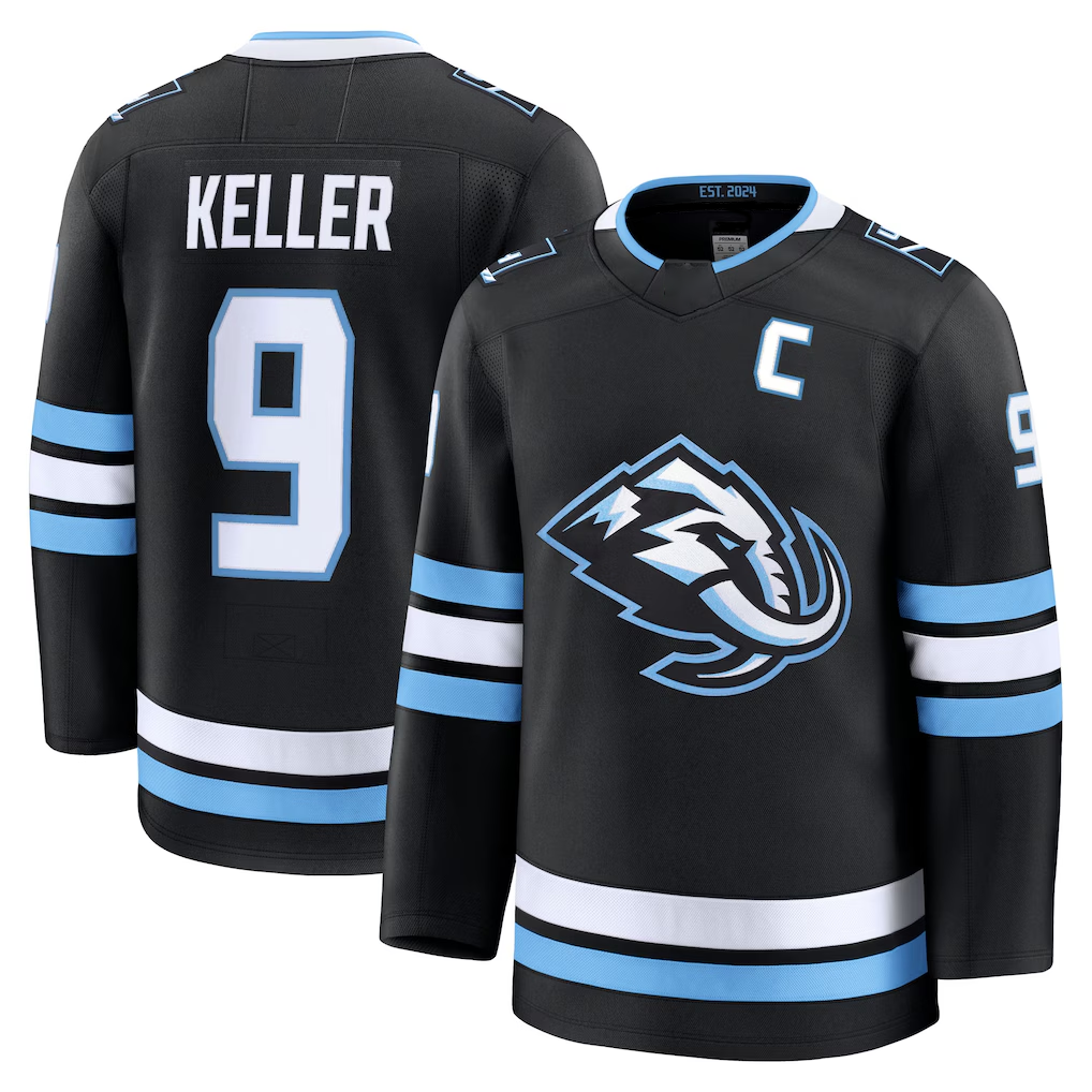 Pouc U.Mammoth #9 Clayton Keller Black Home Premium Player Jerseys