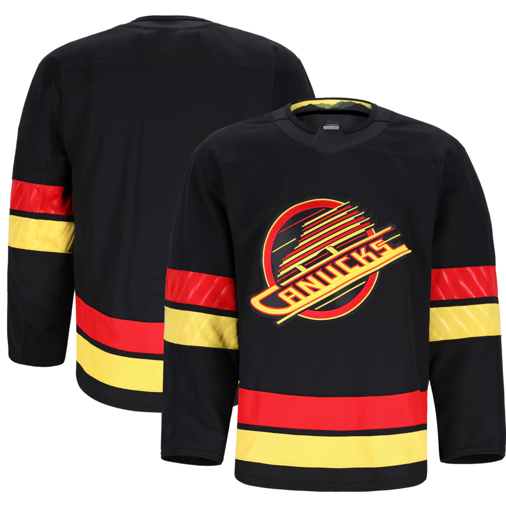 Pouc V.Canucks Black Alternate Authentic Pro Jerseys