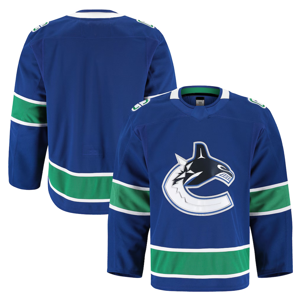 Pouc V.Canucks Blue Home Authentic Pro Jerseys