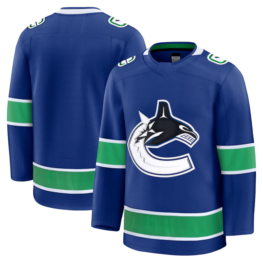 Pouc V.Canucks Blue Home Premium Jerseys
