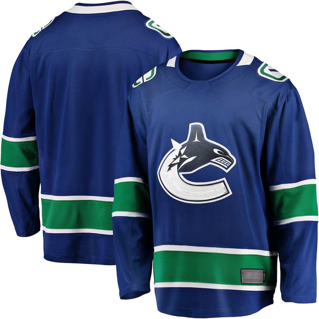 Pouc V.Canucks Blue Home Team Breakaway Jerseys