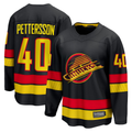 Pouc V.Canucks #40 Elias Pettersson Black Breakaway Jerseys
