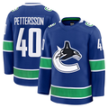 Pouc V.Canucks #40 Elias Pettersson Blue Home Premium Jerseys