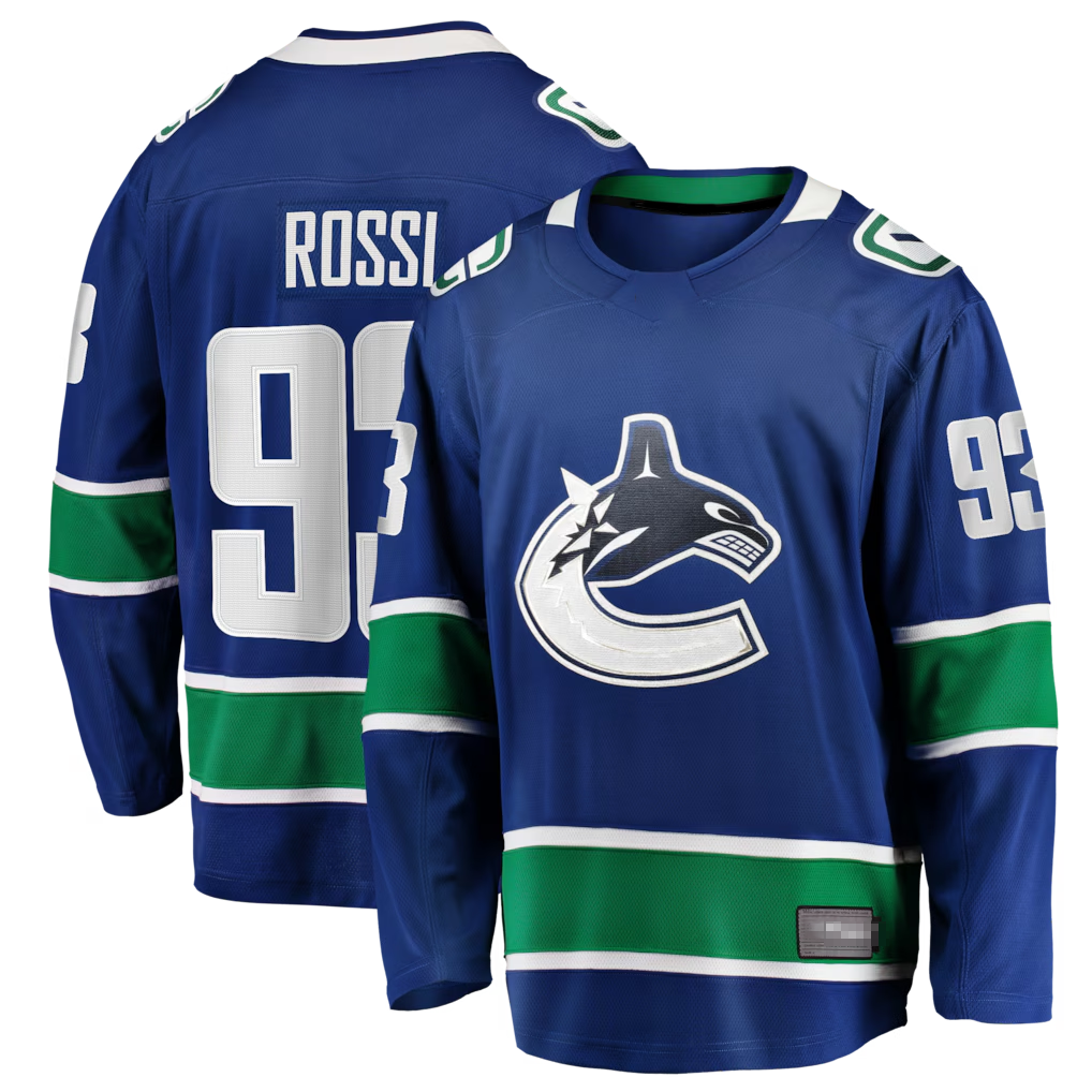 Pouc V.Canucks #93 Marco Rossi Blue Home Premier Breakaway Player Jerseys
