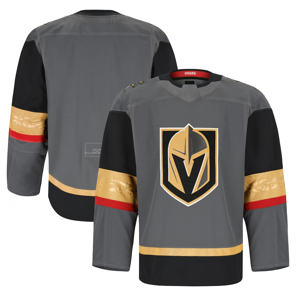 Pouc V.Golden Knights Gray Alternate Authentic Pro Jerseys