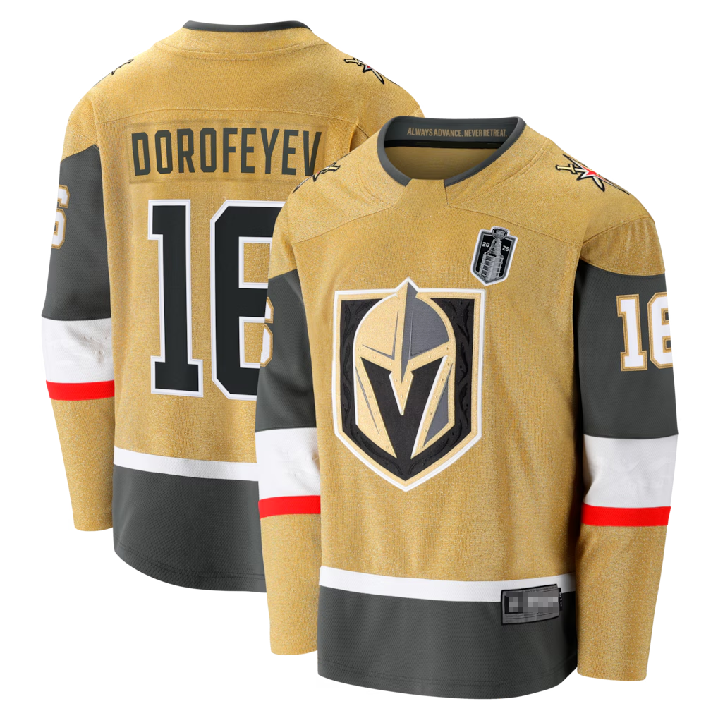 Pouc V.Golden Knights #16 Pavel Dorofeyev Gold 2026 Stanley Cup Final Breakaway Jerseys