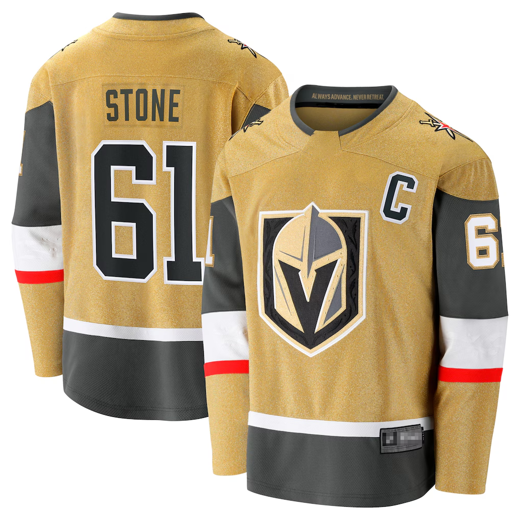 Pouc V.Golden Knights #61 Mark Stone Gold Home Breakaway Jerseys