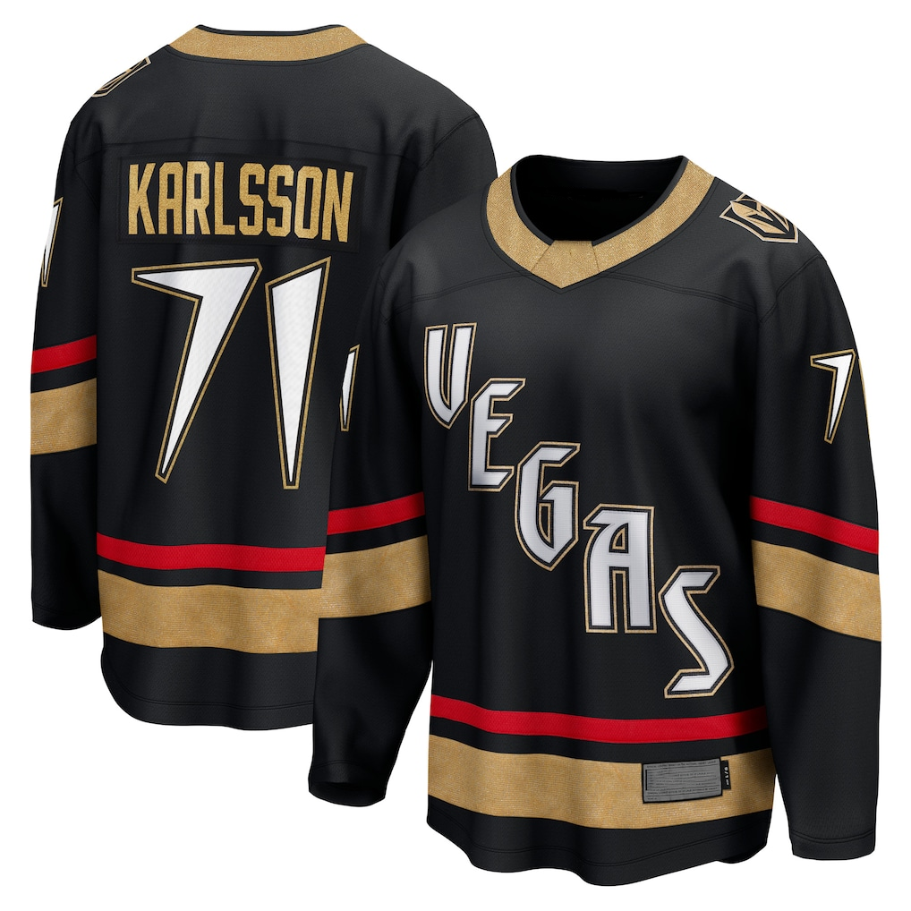 Pouc V.Golden Knights #71 William Karlsson Black Special Edition 2.0 Breakaway Player Jerseys