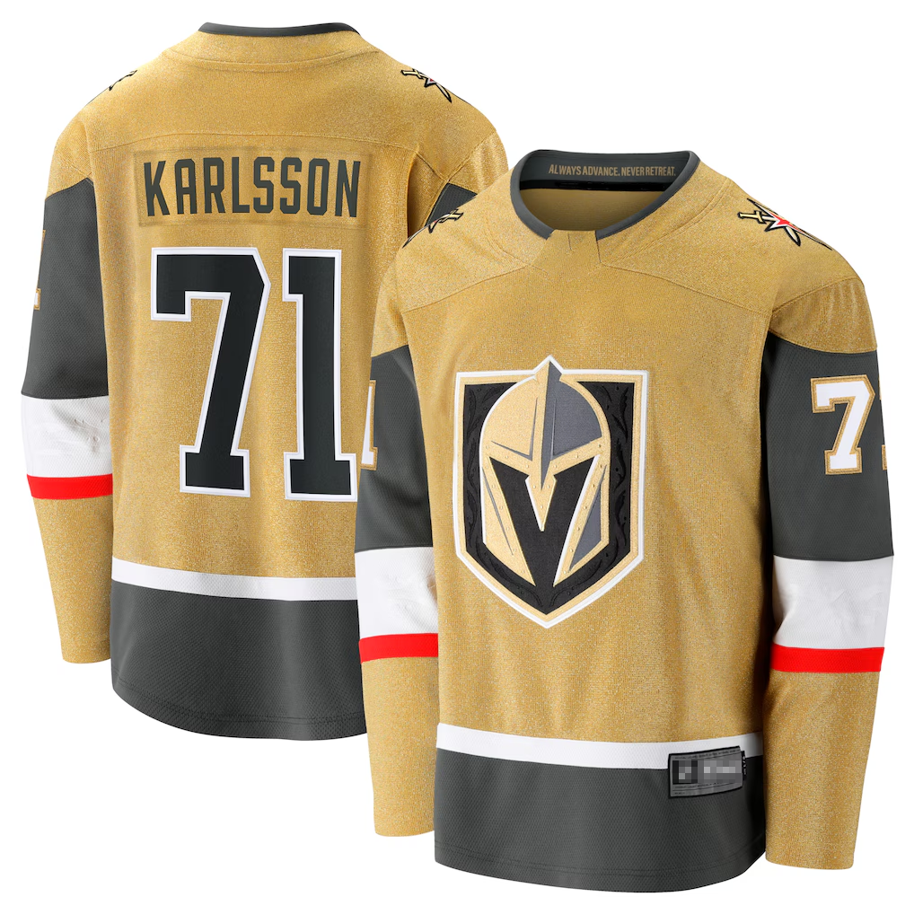 Pouc V.Golden Knights #71 William Karlsson Gold Home Breakaway Jerseys