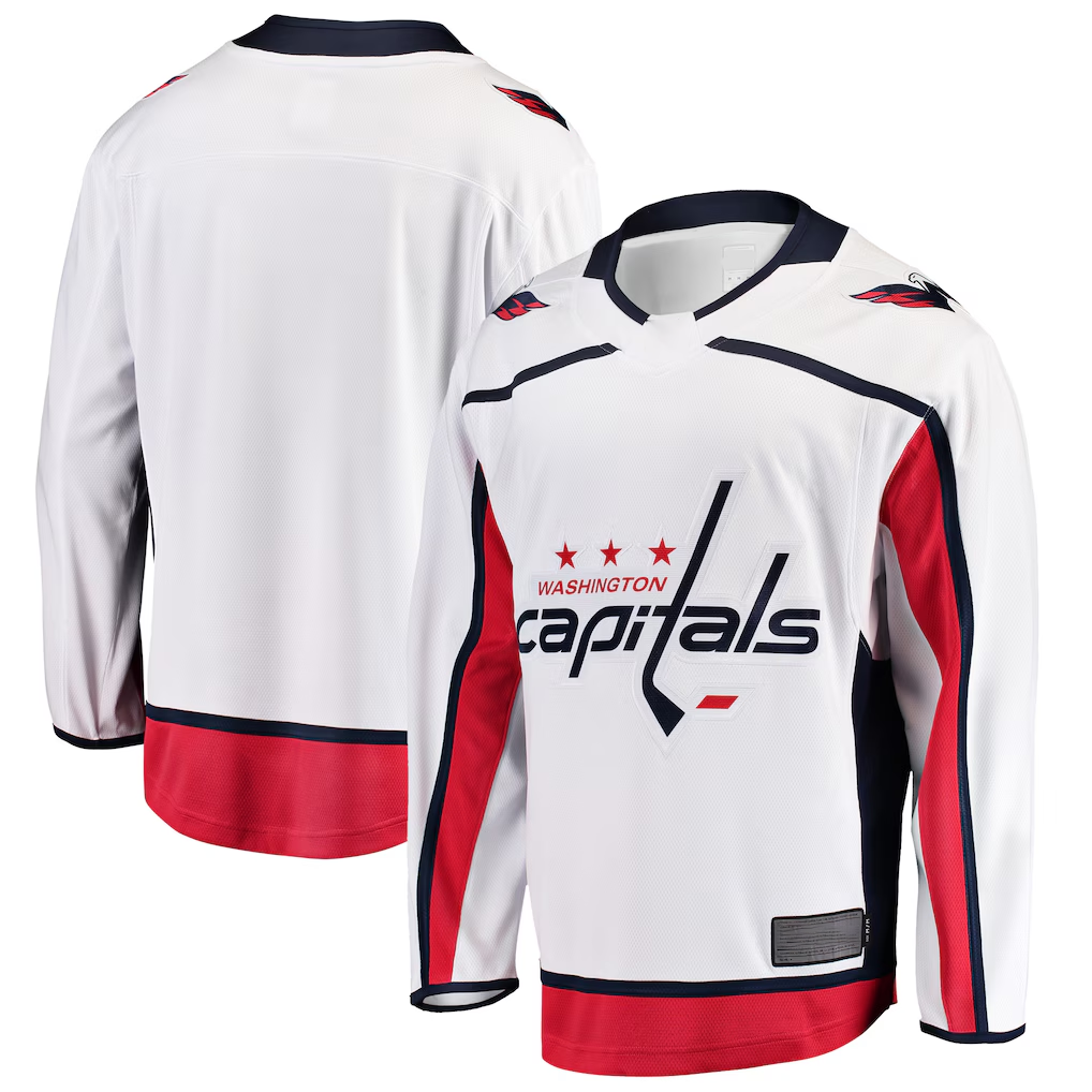 Pouc W.Capitals White Breakaway Away Jerseys